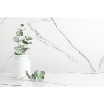 Керамогранит 1.44 м² Global Tile Marmo GT120600203MR, 1200х600х9 мм, глазурованный, белый