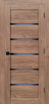 Дверь межкомнатная остекленная ЦАРГИ ПВХ COMFORT-2 Дуб Трюфель 3D 600мм BROZEX-WOOD  *1