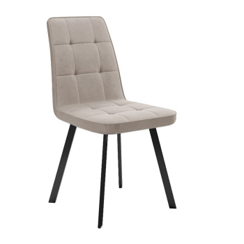 Стул Рони 450x610xh920 микровелюр BRENDY Creame крем+опора черный муар ТриЯ*1