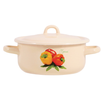 Кастрюля эмалированная 1,45л d160мм крышка с металл.ручк., с Деколью С-16072/4 *1/6 Кастрюля эмалированная 1,45л d160мм крышка с металл.ручк., с Деколью С-16072/4 *1/6