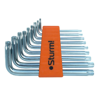 Набор ключей шестигр. STURM TORX CrV Т9-Т50 короткие (арт.1045-04-9x9-TS) *1/10 Набор ключей шестигр. STURM TORX CrV Т9-Т50 короткие (арт.1045-04-9x9-TS) *1/10