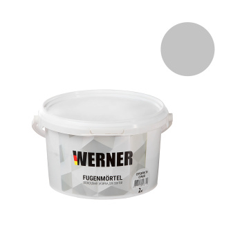 Затирка эпоксидная для швов 2 кг WERNER, серебристо-серый