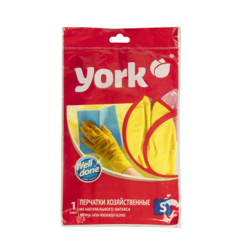 Перчатки латексные с хлопк.напыл. L (большой) 1пара Желтые 092010 "York" *12/144 Перчатки латексные с хлопк.напыл. L (большой) 1пара Желтые 092010 "York" *12/144