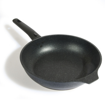 Сковорода алюм. а/приг.литая Kukmara "Мраморная" темный d24см съемн.ручка смт246а (Кукмор) *1/5