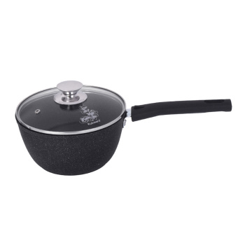 Кастрюля алюм. литая а/приг. Kukmara "Мраморная" темный 1,5л Дл.Съемн.р. Стекл. кр.с нос кмт015а*1/3