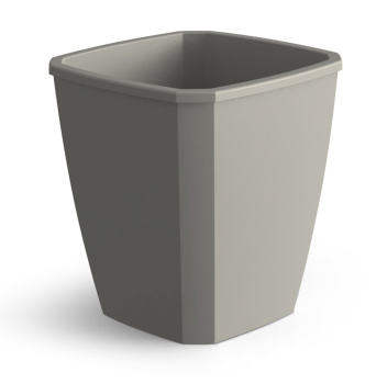 Кашпо пластм. "Лаунж" 2,4л 148x148мм h171мм со вставкой 1,6л Пыльно-серое С371ПСЕР ("Мартика") *1/12