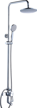 Смеситель д/ванны со стойкой для душа + ручной и тропич. душ Diadonna D80-335122 *1/4